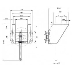 P601021 - PORTE ROUE DE SECOURS 8TR E280 NOIR