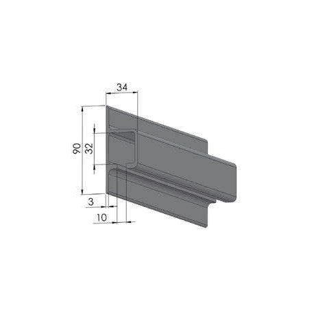 T650303 - RAIL "ASERCA" LG 6000mm