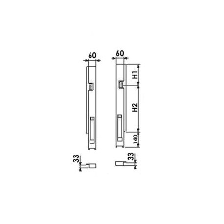 D152451 - RANCHER AV.GAUCHE H/600mm