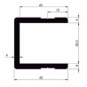 D800510 - PROFIL ALU ENCADR.Brut 30.5mm