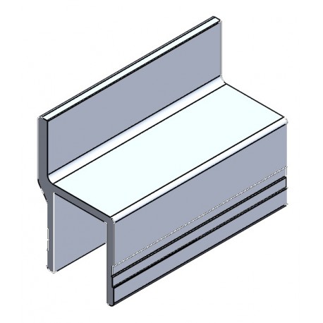 D800520 - PROFIL ALU ENCADR.Brut 30.5mm+Ba