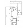 D850010C6000 - PROFIL DE RIVE LATERAL-PLANCHER ALU/ Longueur 6m