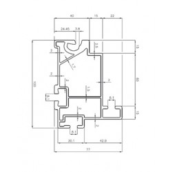 D850040 - PROFIL DE RIVE LATERAL-PLANCHER BOIS/ Longueur 4,9m