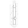 D850050 - PROFIL INTERIEUR RAINURE DE FACE AVANT / H190mm-Ep 25mm