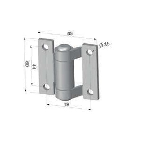 G150093 - CHARNIERE ACIER ZINGUE 60x60