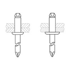 H050133C100 - RIVET STAND TP4.8 L12 AL/AC (QTE 100)