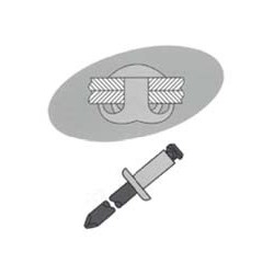 H050362C100 - RIVET ECLATE TP4.8 L14 AL/AC (QTE 100)
