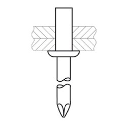 H100408C100 - RIVET ETANCHE TP4.0 L12.7  AL/AC (QTE 100)