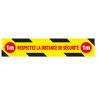 KIT DE MARQUAGE AU SOL "RESPECTEZ LA DISTANCE DE SECURITE" (1 bande 1000x200mm)-W200502