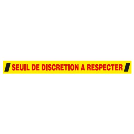KIT DE MARQUAGE AU SOL "SEUIL DE DISCRETION A RESPECTER" (1 bande 1000x100mm)-W200508