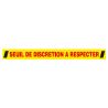 KIT DE MARQUAGE AU SOL "SEUIL DE DISCRETION A RESPECTER" (1 bande 1000x100mm)-W200508
