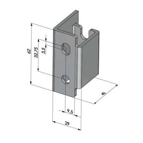 K350060 - GACHE ZINGUEE A VISSER 62x40 K350060 - GACHE ZINGUEE A VISSER 62x40