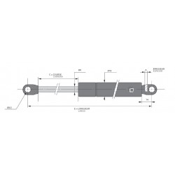 J050140 - VERIN GAZ 8M F400-C160-L405