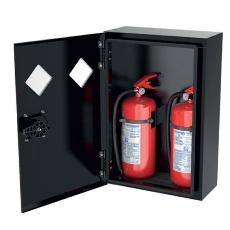 COFFRE EXTINCTEUR DOUBLE D.180 ACIER NOIR-A450618 COFFRE EXTINCTEUR DOUBLE D.180 ACIER NOIR-A450618