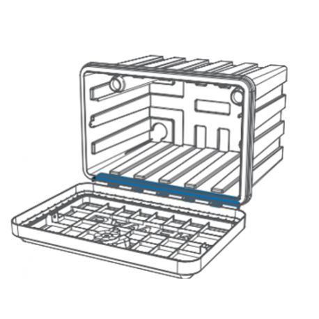 BARRE RENFORT DE CHARNIERES POUR  COFFRE PLASTIQUE L1000mm-A350508