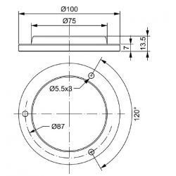 NIVEAU A BULLE ROND DIAM 100