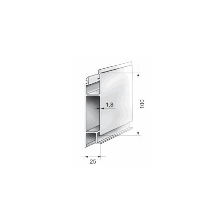 Profils aluminium pour ridelles en 25 mm - D000030