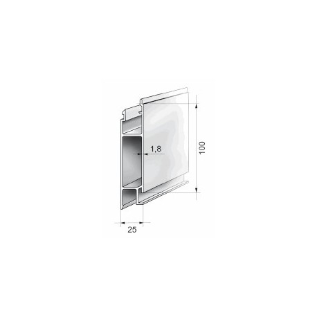 Profils aluminium pour ridelles en 25 mm - D000031