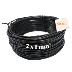 FIL 2x1mm2 Noir 50m