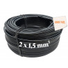 CABLE PLAT 2X15 NOIR L100