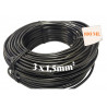 I852720C100 - CABLE ELECTRIQUE / FIL 3x1,5 mm Noir (100m)  Rouleau : 100M de câble électrique 3x1.5mm², fil souple Noir