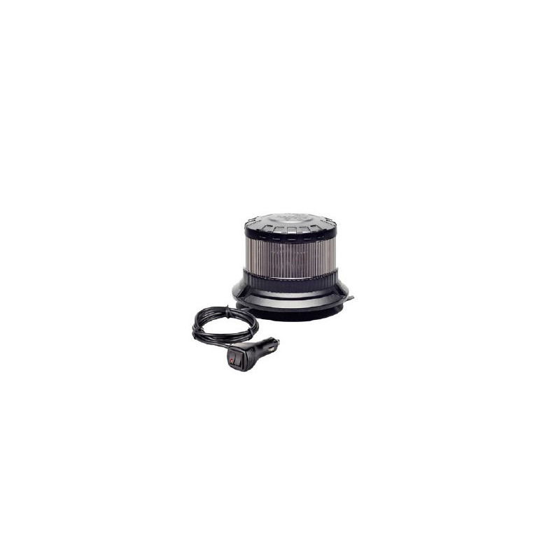 GYROPHARE LED ORANGE MAGNETIQUE 12-24V / Base noire