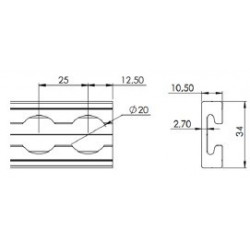 RAIL ALU AEROposer L2000mm