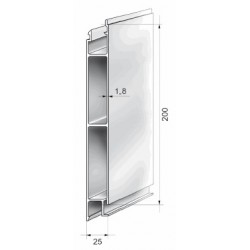 PROFIL INTALU BRUT H200L65M