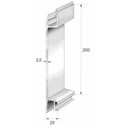 Profils aluminium pour ridelles en 25 mm - D000060
