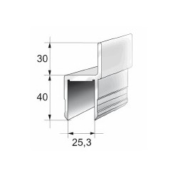 Profils aluminium pour ridelles en 25 mm - D000080