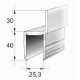 Profils aluminium pour ridelles en 25 mm - D000081