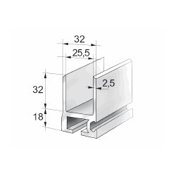 Profils aluminium pour ridelles en 25 mm - D000091
